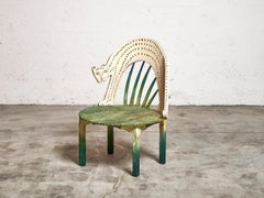 Handbemalter Kinderstuhl "Leopard" von Gerard Rigot, Frankreich