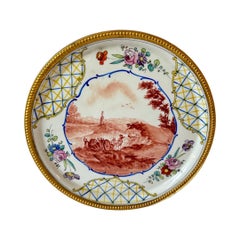 Hand-Painted Limoges Porcelain Plate by Paul Lefèvre, ca. 1890