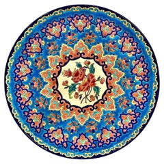 Centrotavola Longwy dipinto a mano, CIRCA 1950
