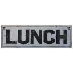 Hand-painted "Lunch" Sign