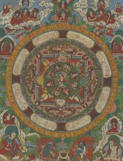 Hand Painted Mandala Thangka, circa 1920