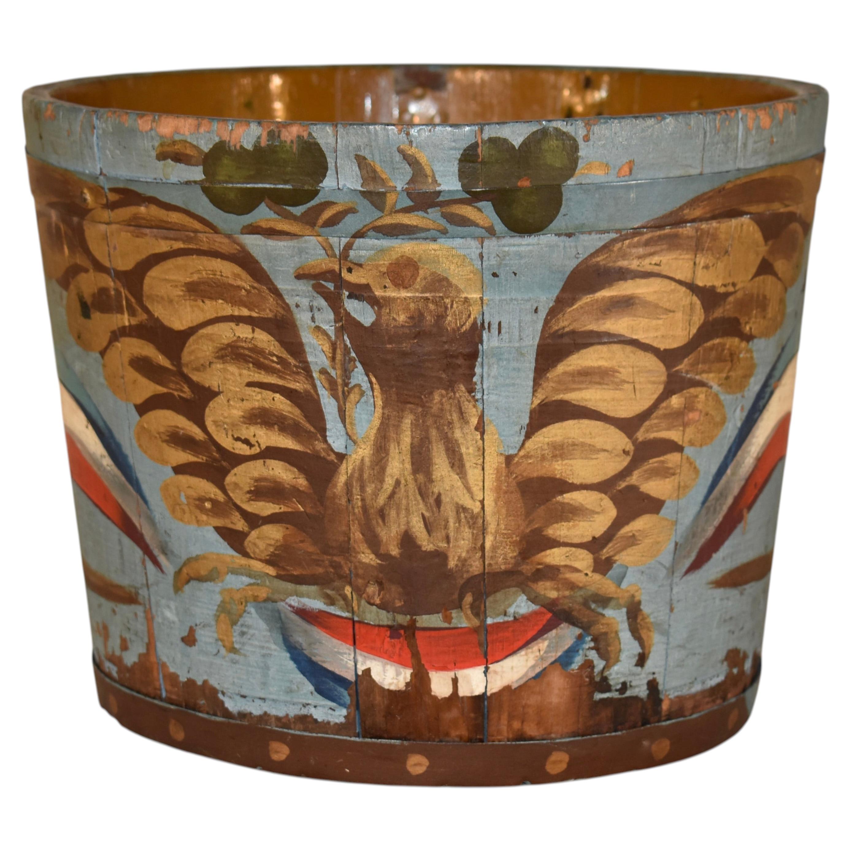 Hand-Painted Maple Sap Bucket , Circa 1960
