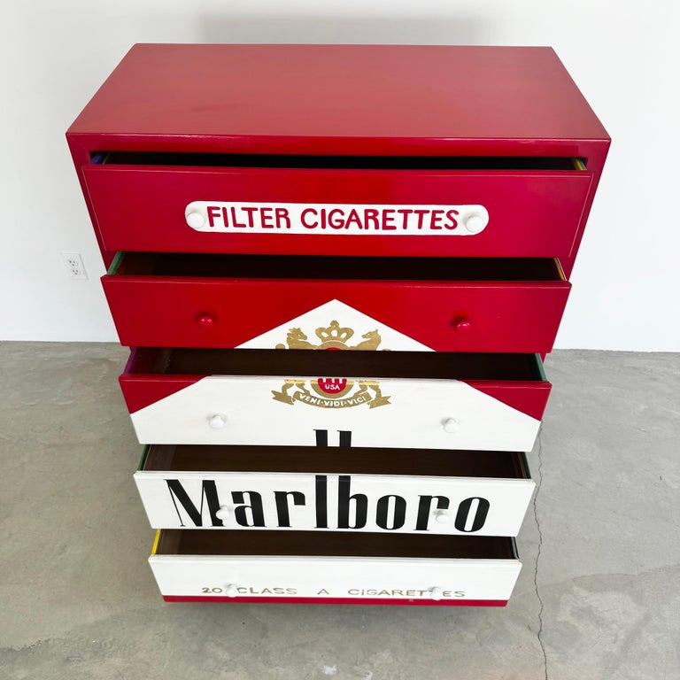 Hand Painted Marlboro Dresser, 1990s USA at 1stDibs