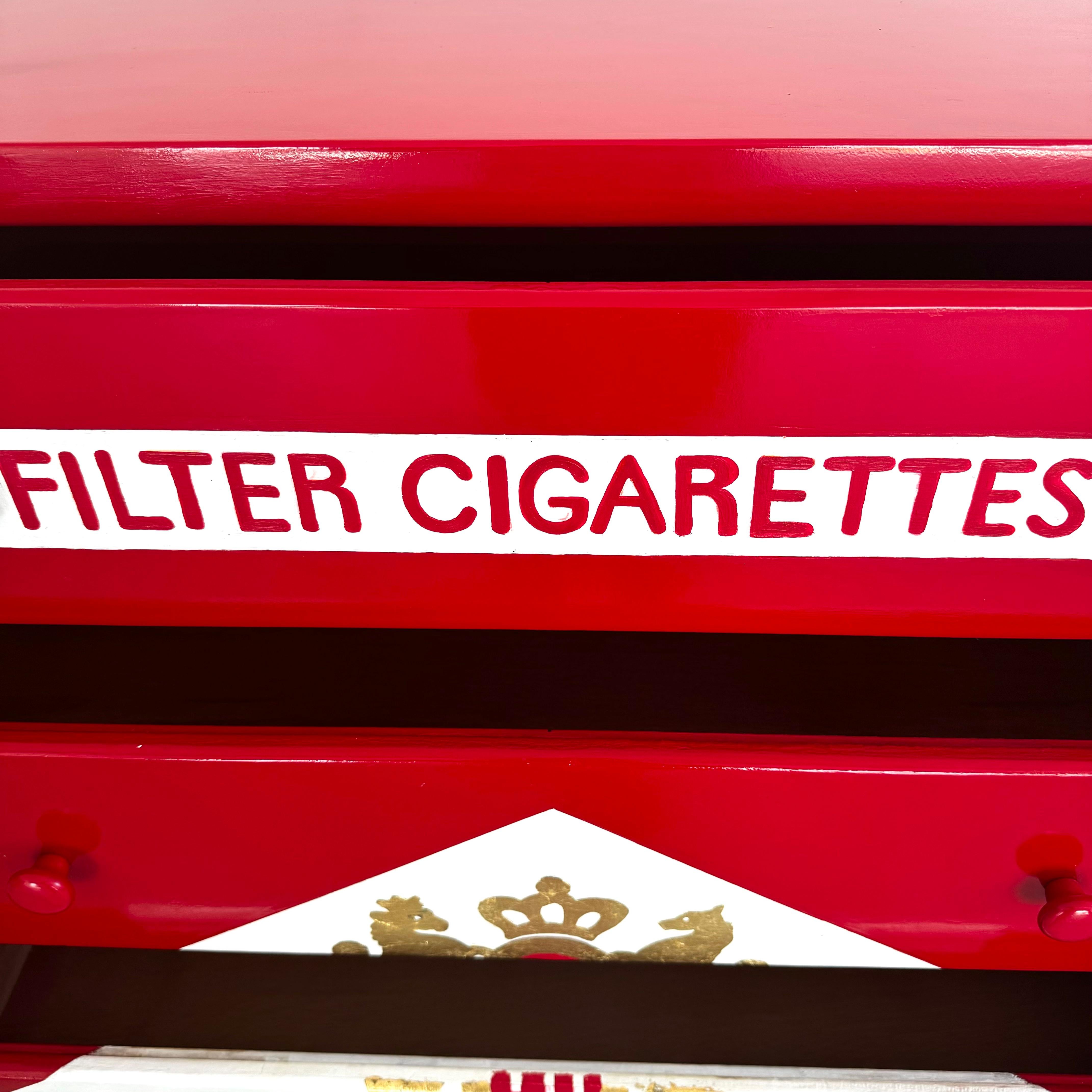 Handbemalte Marlboro-Kommode, 1990er-Jahre, USA (Ende des 20. Jahrhunderts)