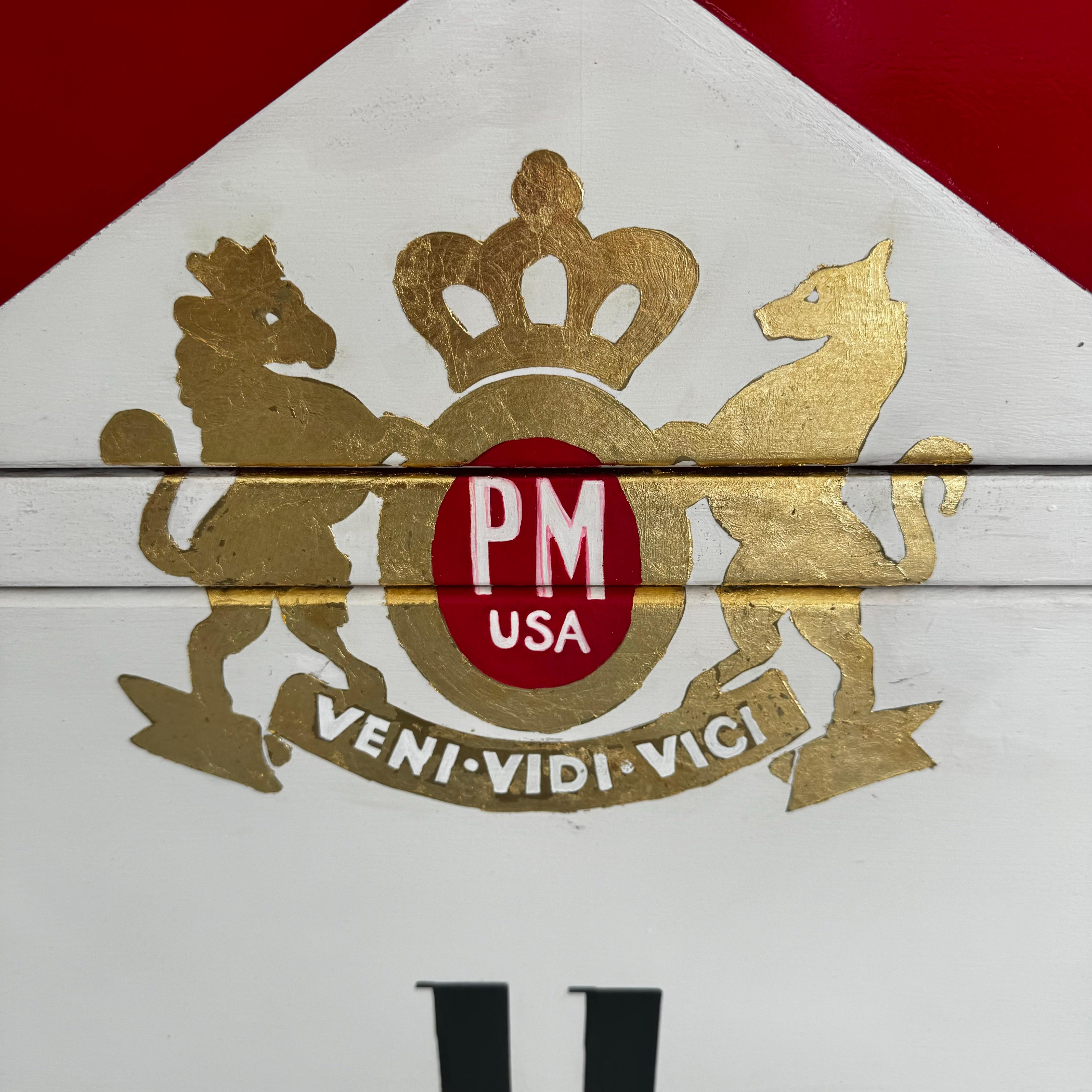 Handbemalte Marlboro-Kommode, 1990er-Jahre, USA (Holz)