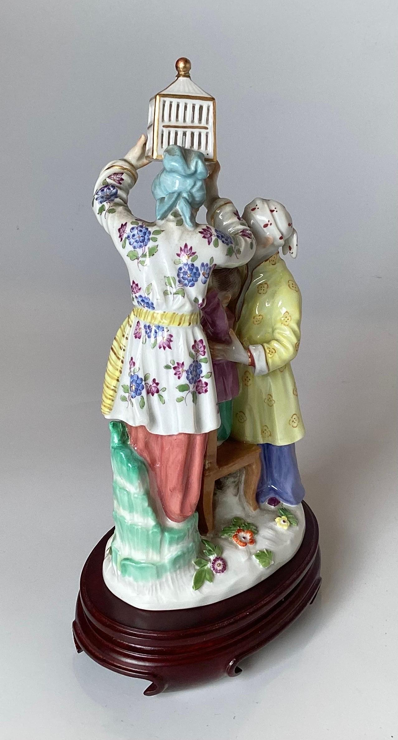 Hand Painted Meissen Porcelain Chinoiserie Figure  In Excellent Condition In Lambertville, NJ