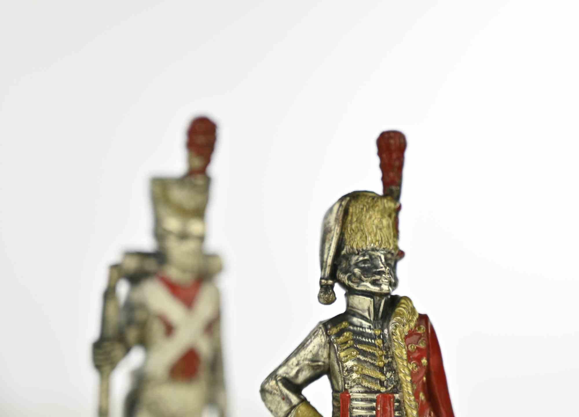 Hand Painted Metal Toy Soldiers, Late 19th Century In Good Condition For Sale In Roma, IT