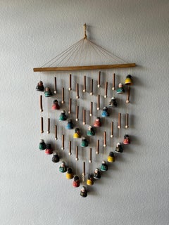Hand Painted Mexican Folk Art Hanging Wind Chime