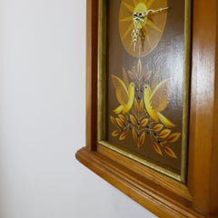 Reloj de pared mexicano pintado a mano por Alejandro Rangel Hidalgo