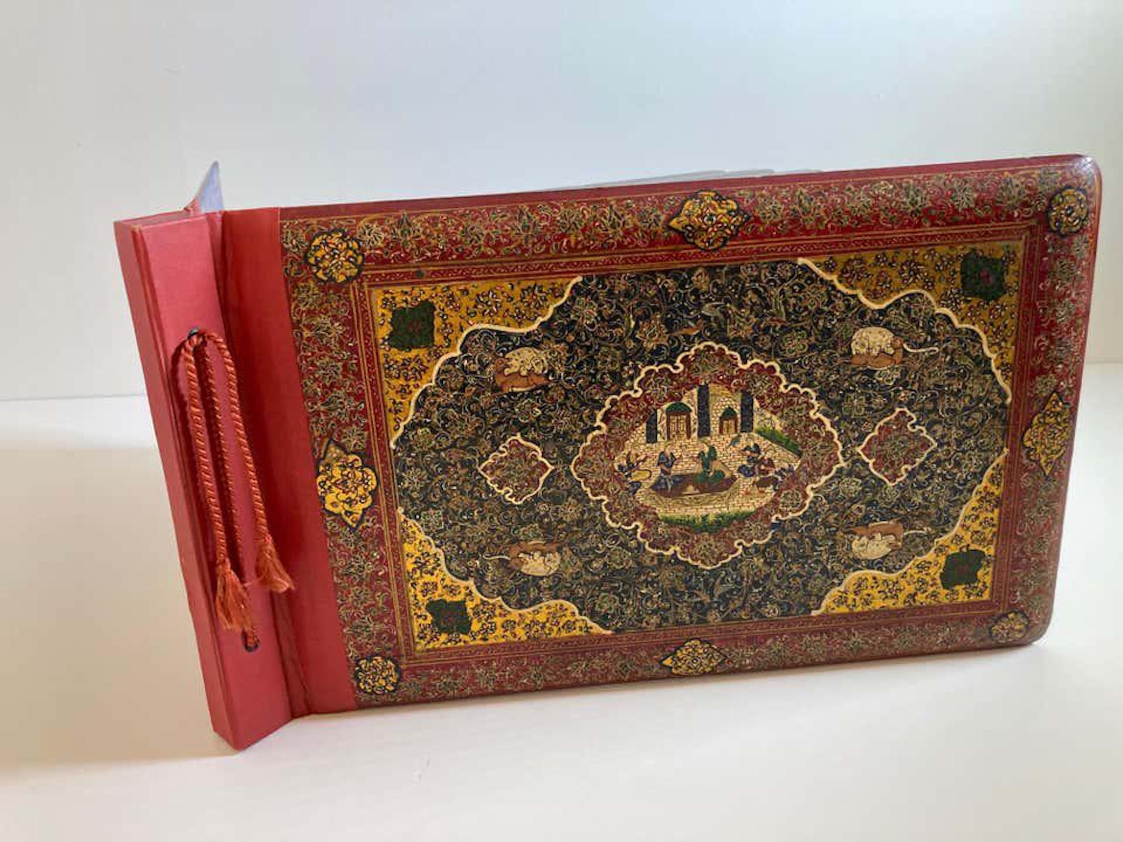 Hand Painted Middle Eastern Moorish Style Photo Album, 19th Century For Sale 6