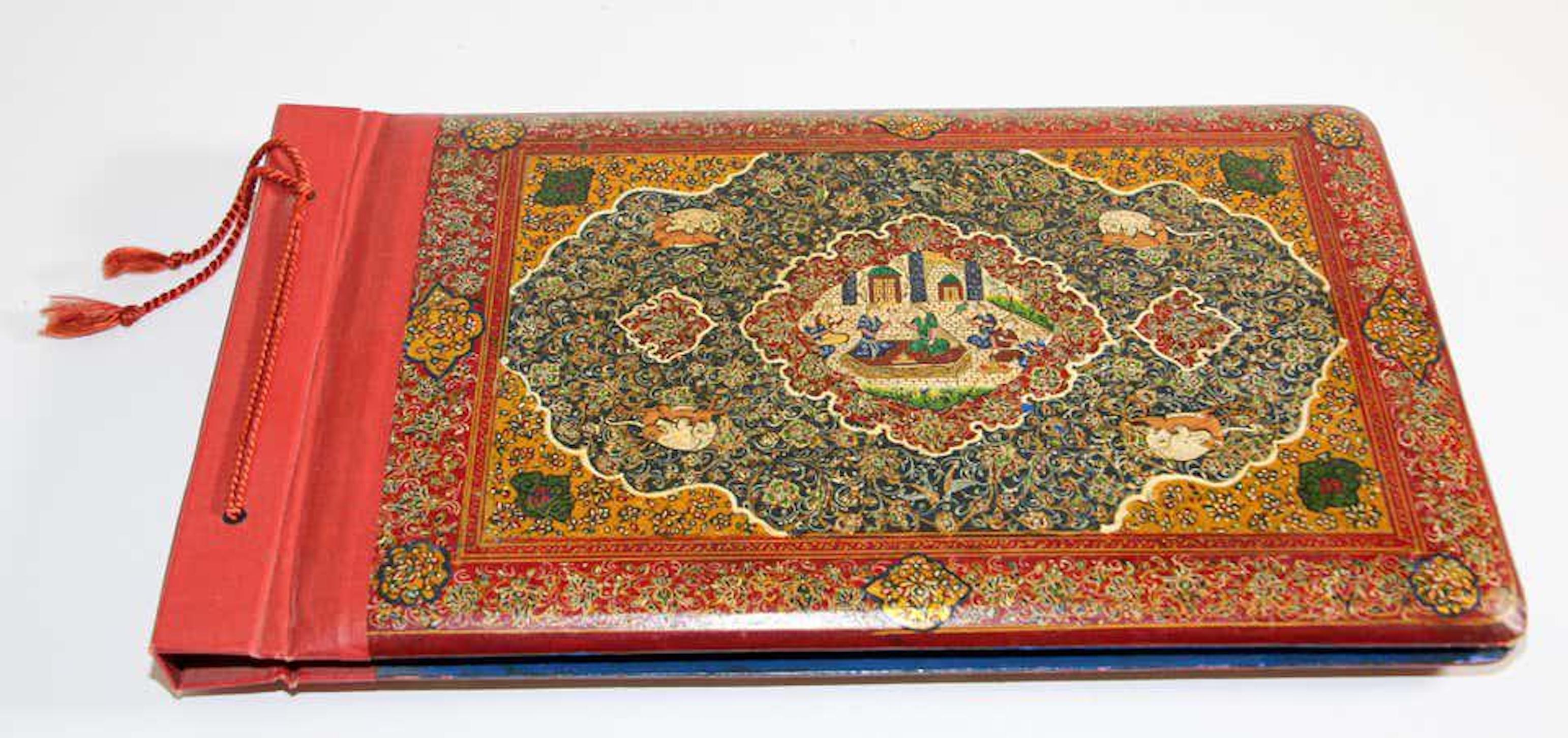 Hand Painted Middle Eastern Moorish Style Photo Album, 19th Century For Sale 8