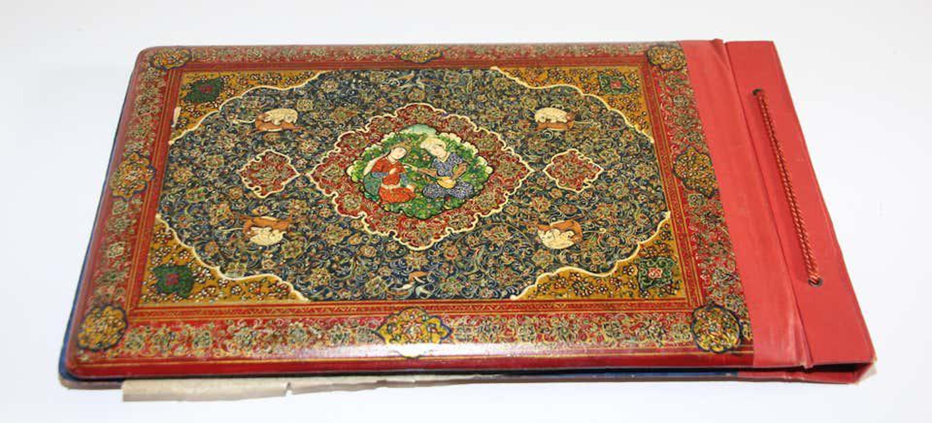 Hand Painted Middle Eastern Moorish Style Photo Album, 19th Century For Sale 11