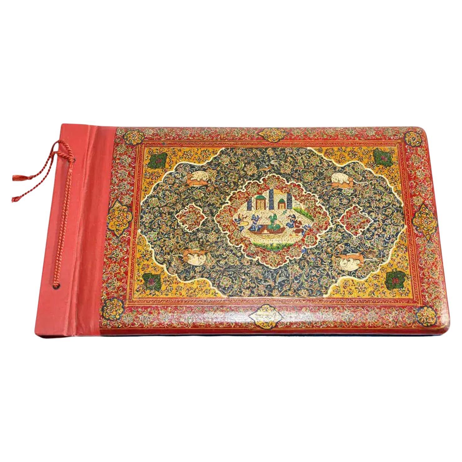 Hand Painted Middle Eastern Moorish Style Photo Album, 19th Century For Sale