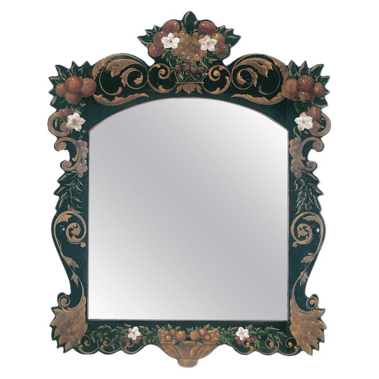 Hand Painted Mirror For Sale at 1stDibs
