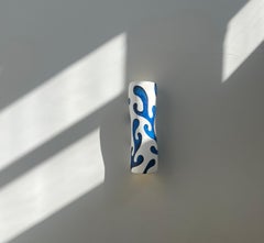 Hand Painted Monumental Serenity Plaster Wall Sconce, homage Matisse