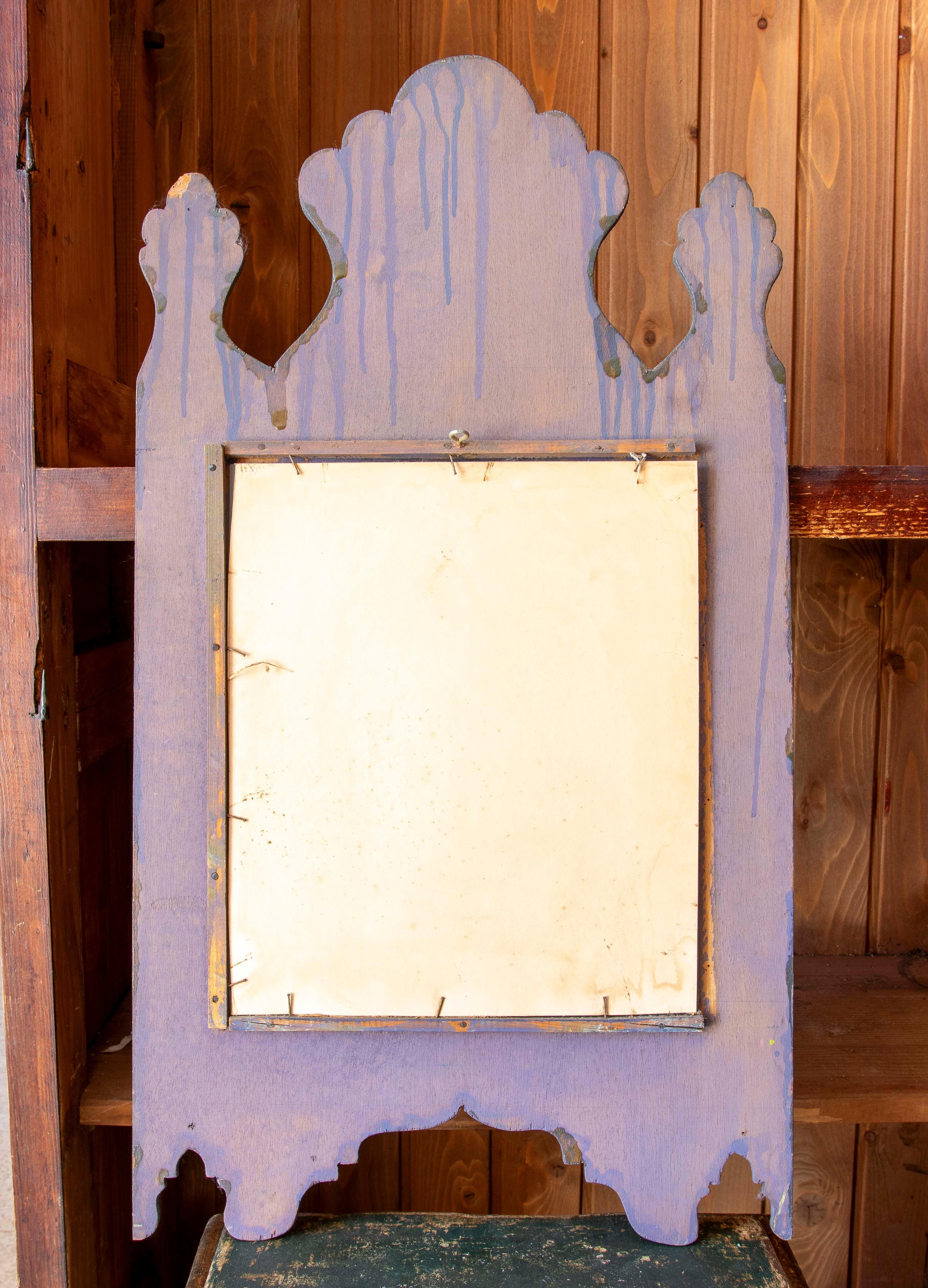 Miroir mural de style mauresque peint à la main avec décorations en vente 6