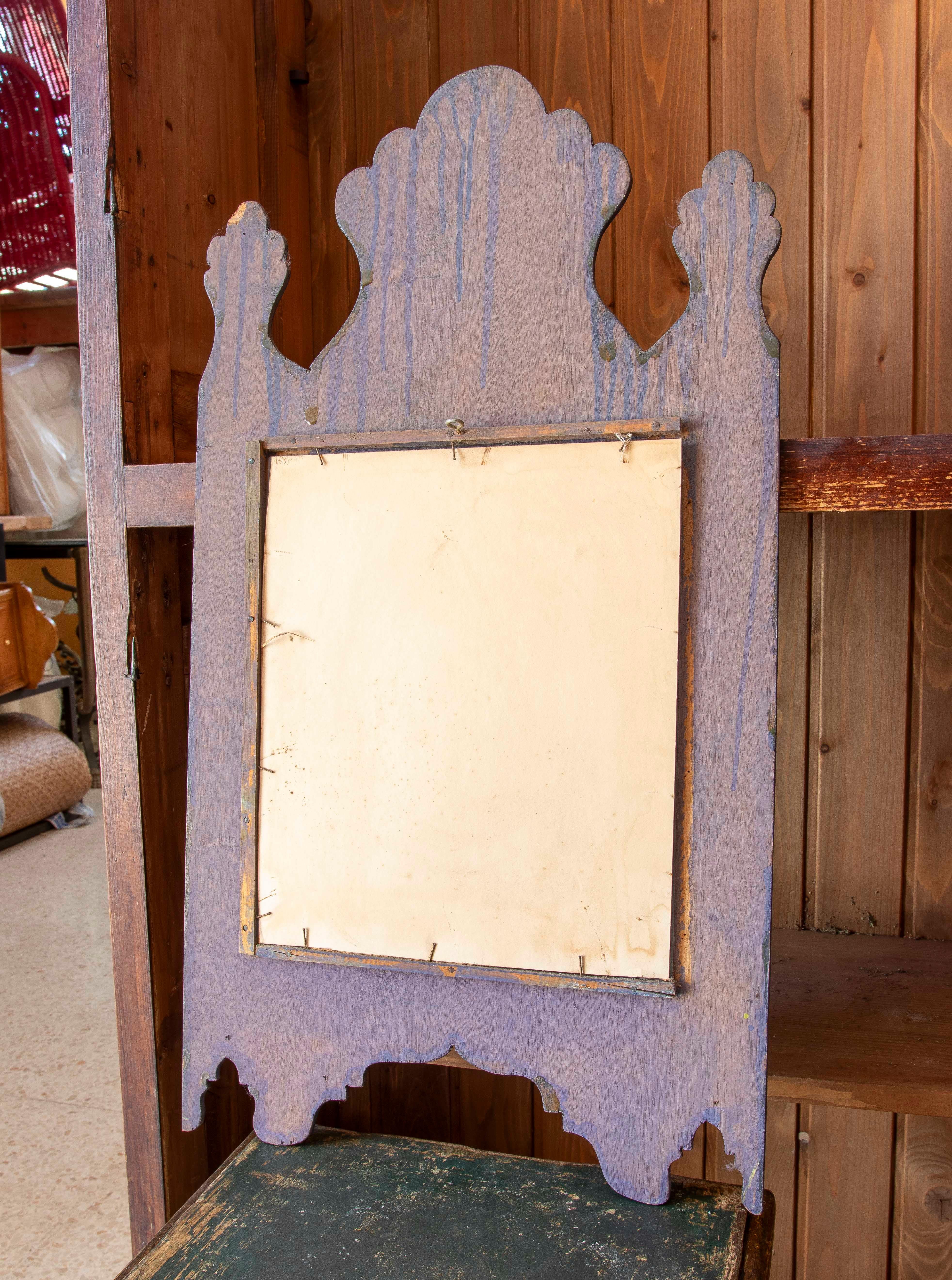 Miroir mural de style mauresque peint à la main avec décorations en vente 7