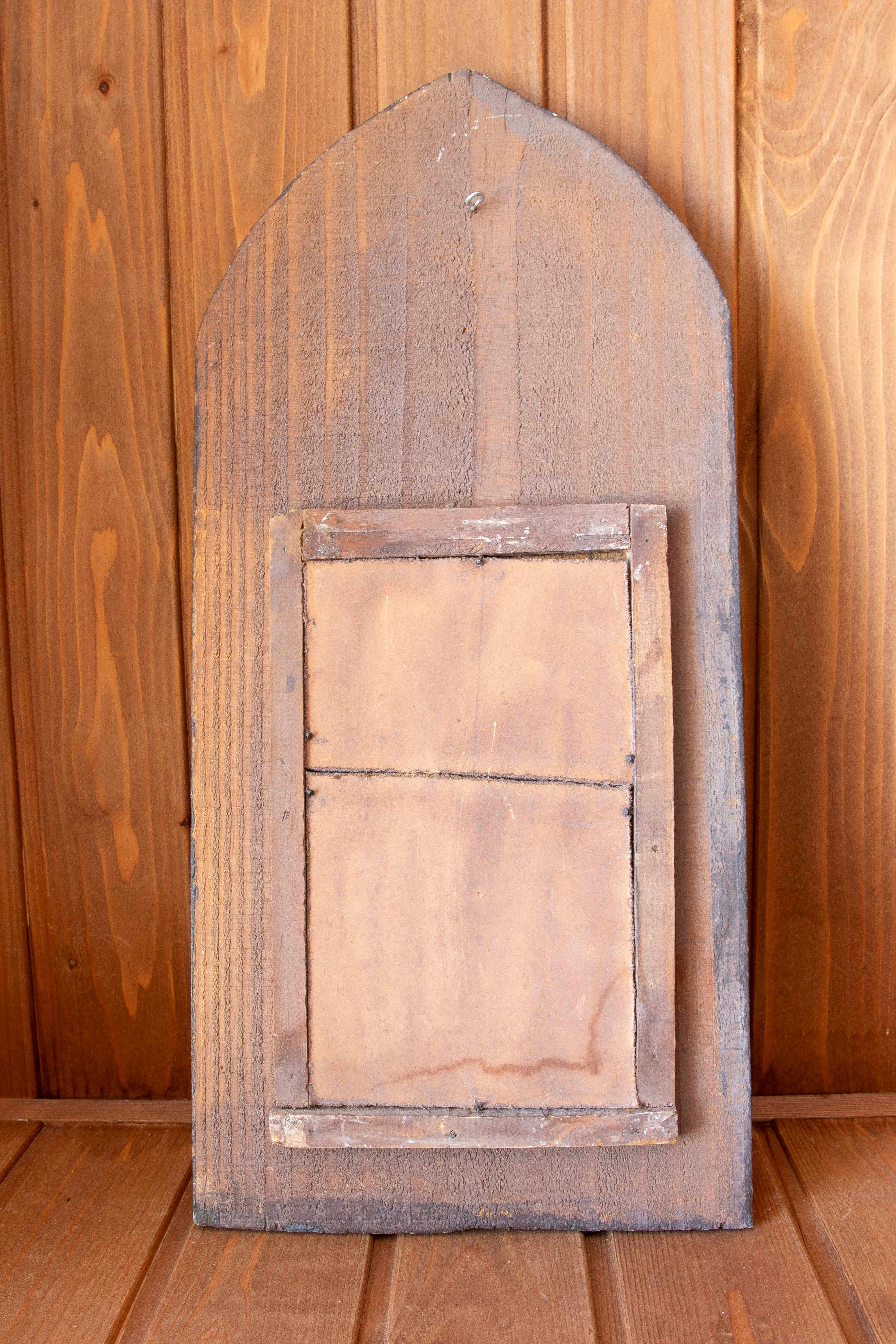Espejo de Pared de Madera Estilo Morisco Pintado a Mano con Adornos en venta 8