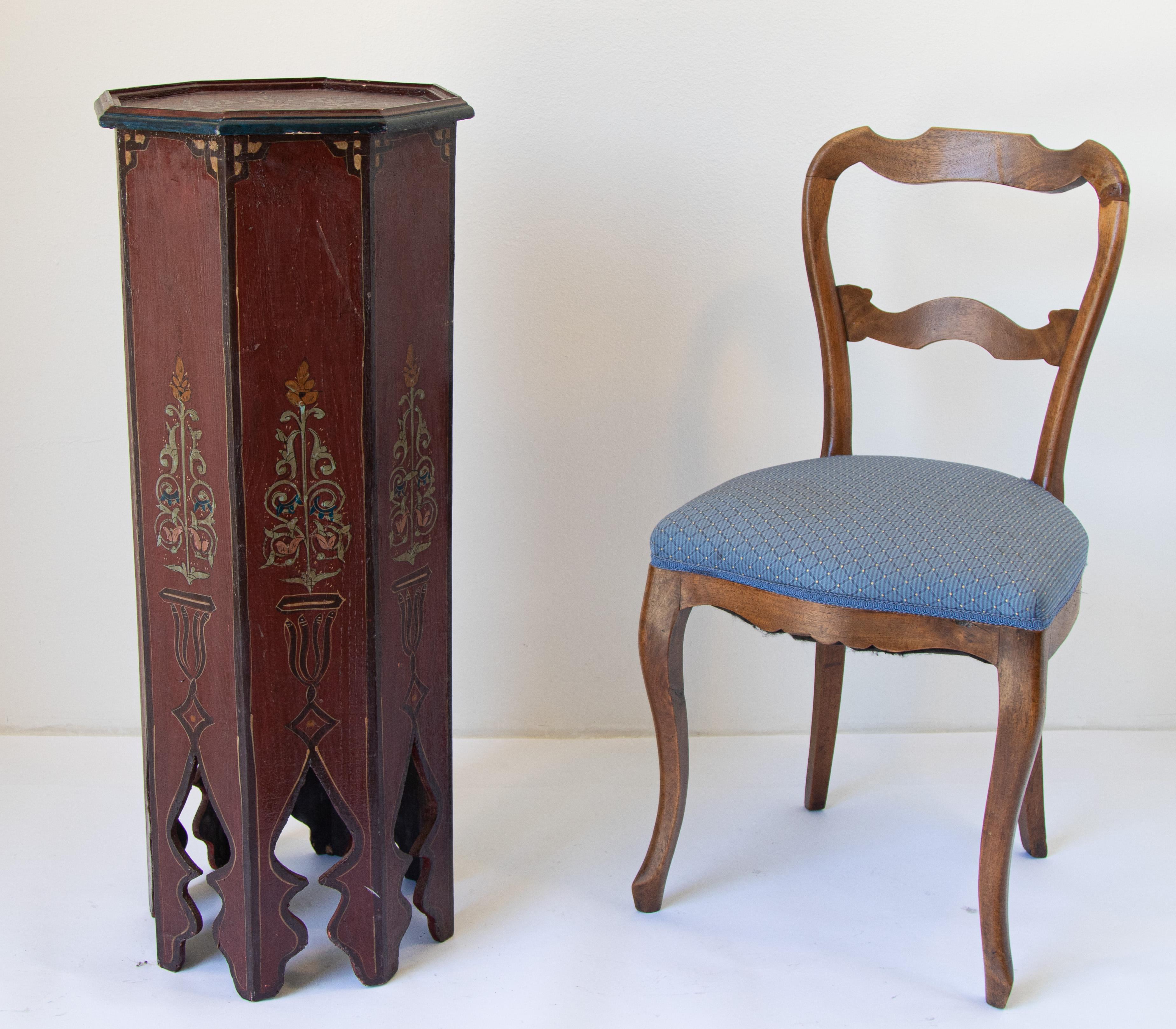 1960s Moroccan Moorish Pedestal Octagonal Table For Sale 12