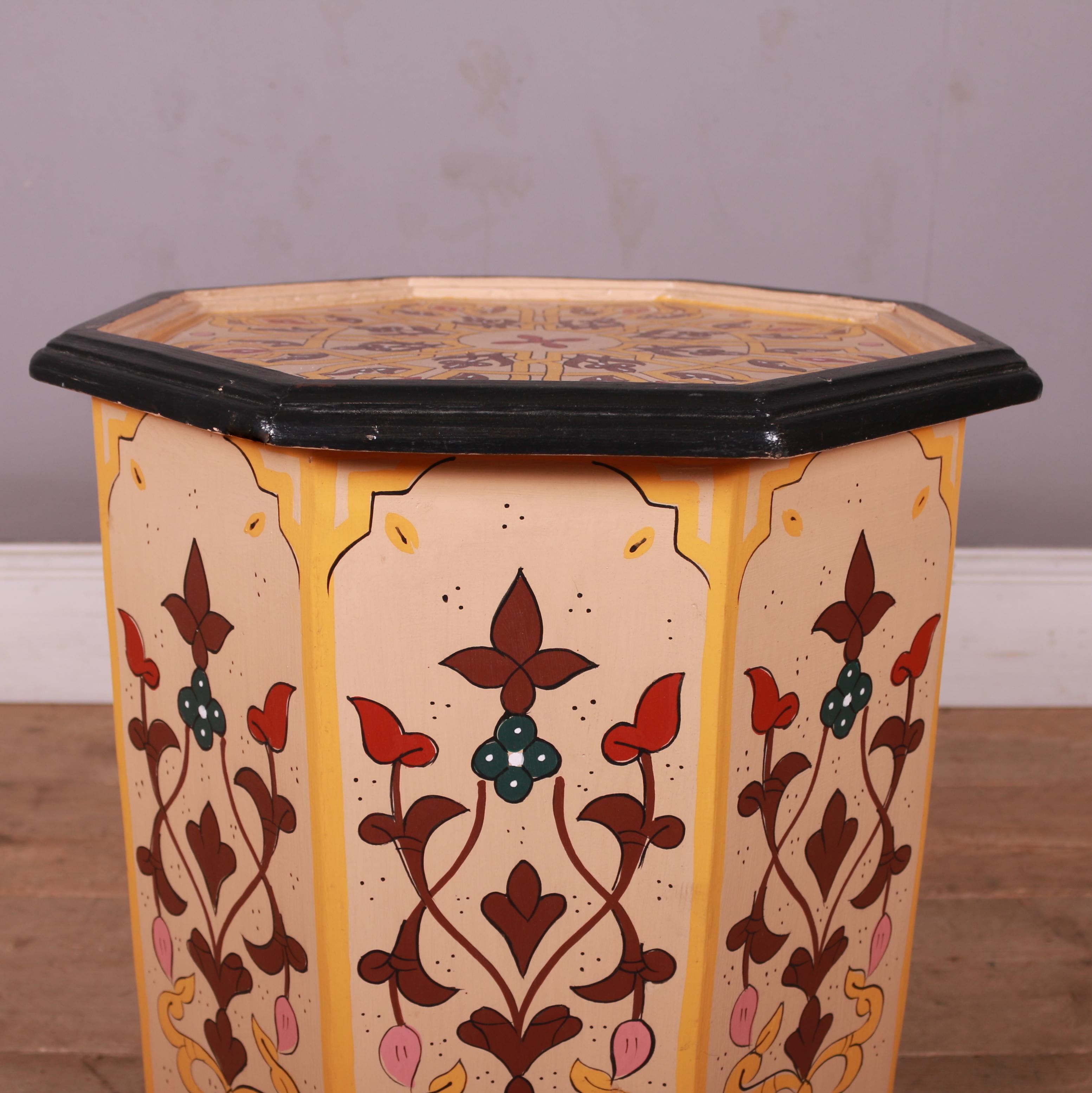 Bespoke hand-painted Moroccan side table.

This is imported directly from Morocco and can be made to your specification.

Reference: 7330.

Dimensions
20 inches (51 cms) High
17.5 inches (44 cms) Diameter
