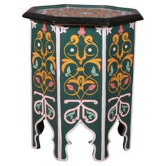 Hand-Painted Moroccan Moorish Style Side Table