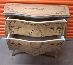 Hand Painted Neoclassical Style Commode/Bombe Chest