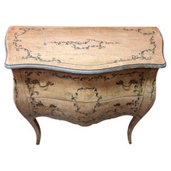 Hand Painted Neoclassical Style Commode/Bombe Chest
