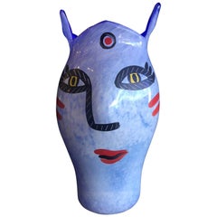 Vase en verre « Open Minds » peint à la main par Ulrica Hydman-Vallien pour Kosta Boda