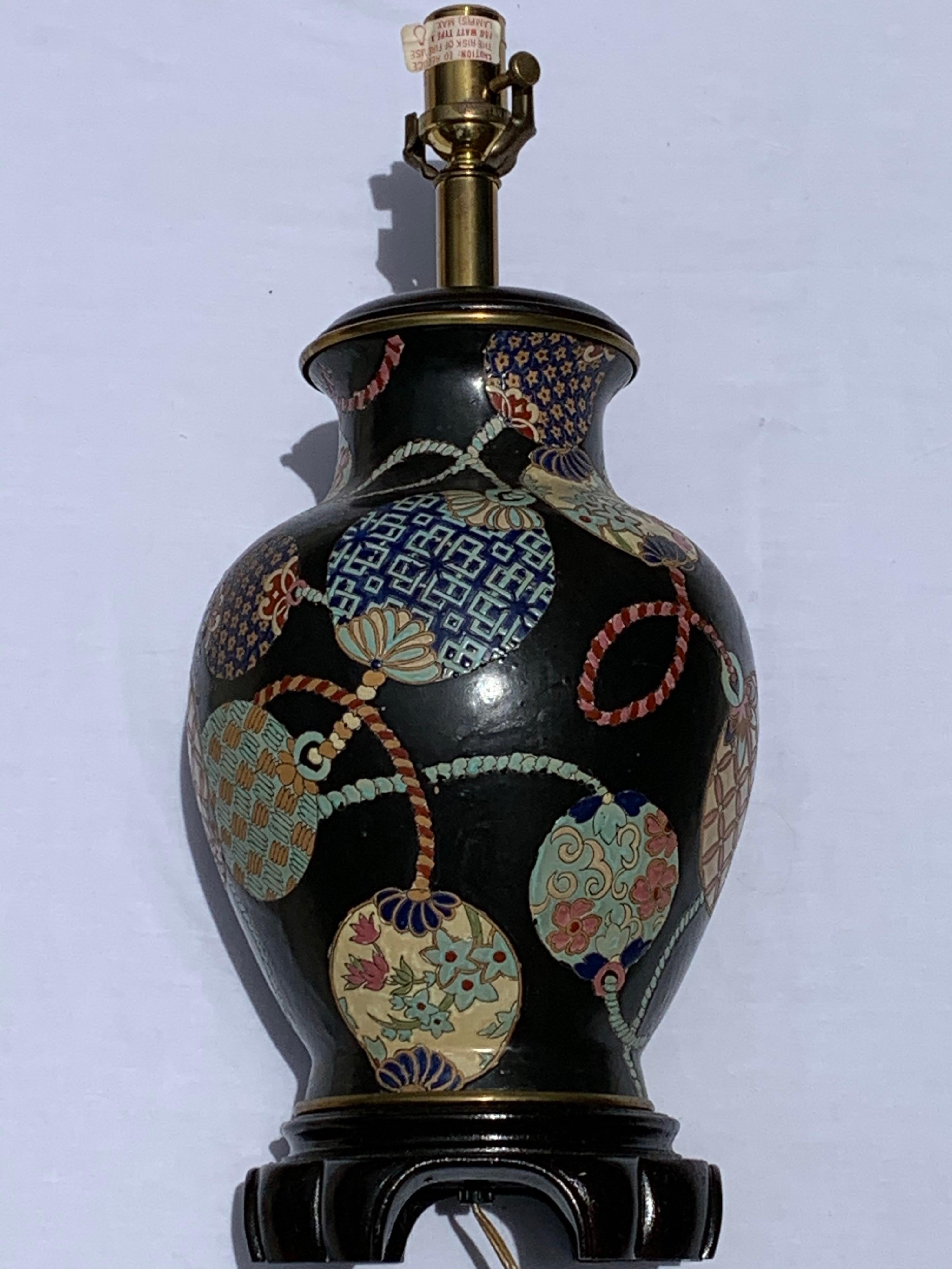 antique hand painted lamps