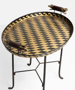 Hand Painted Oval Table