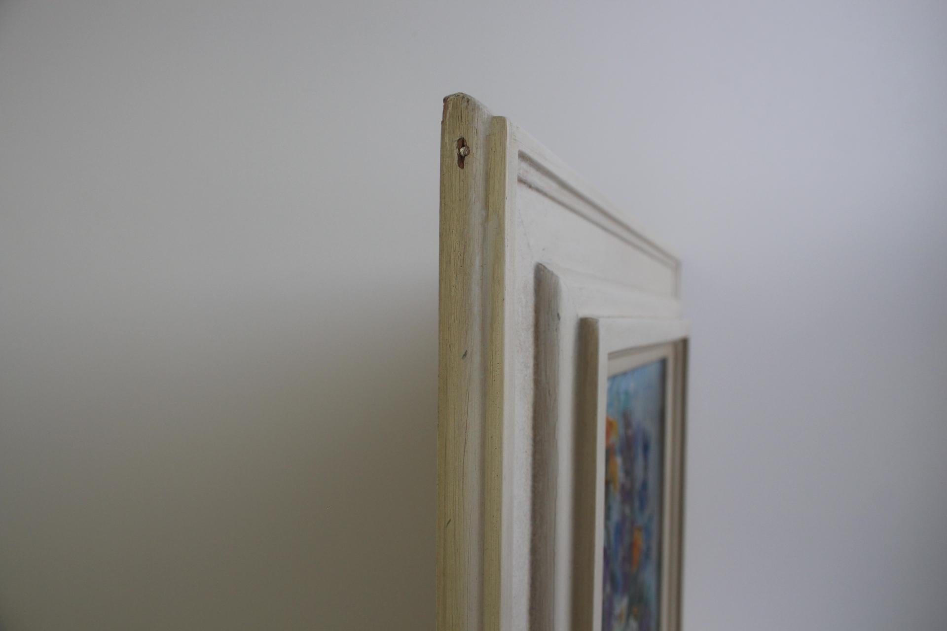 Handgemaltes Gemälde, Öl auf Leinwand, signiert, Tschechoslowakei, 1963 im Angebot 3