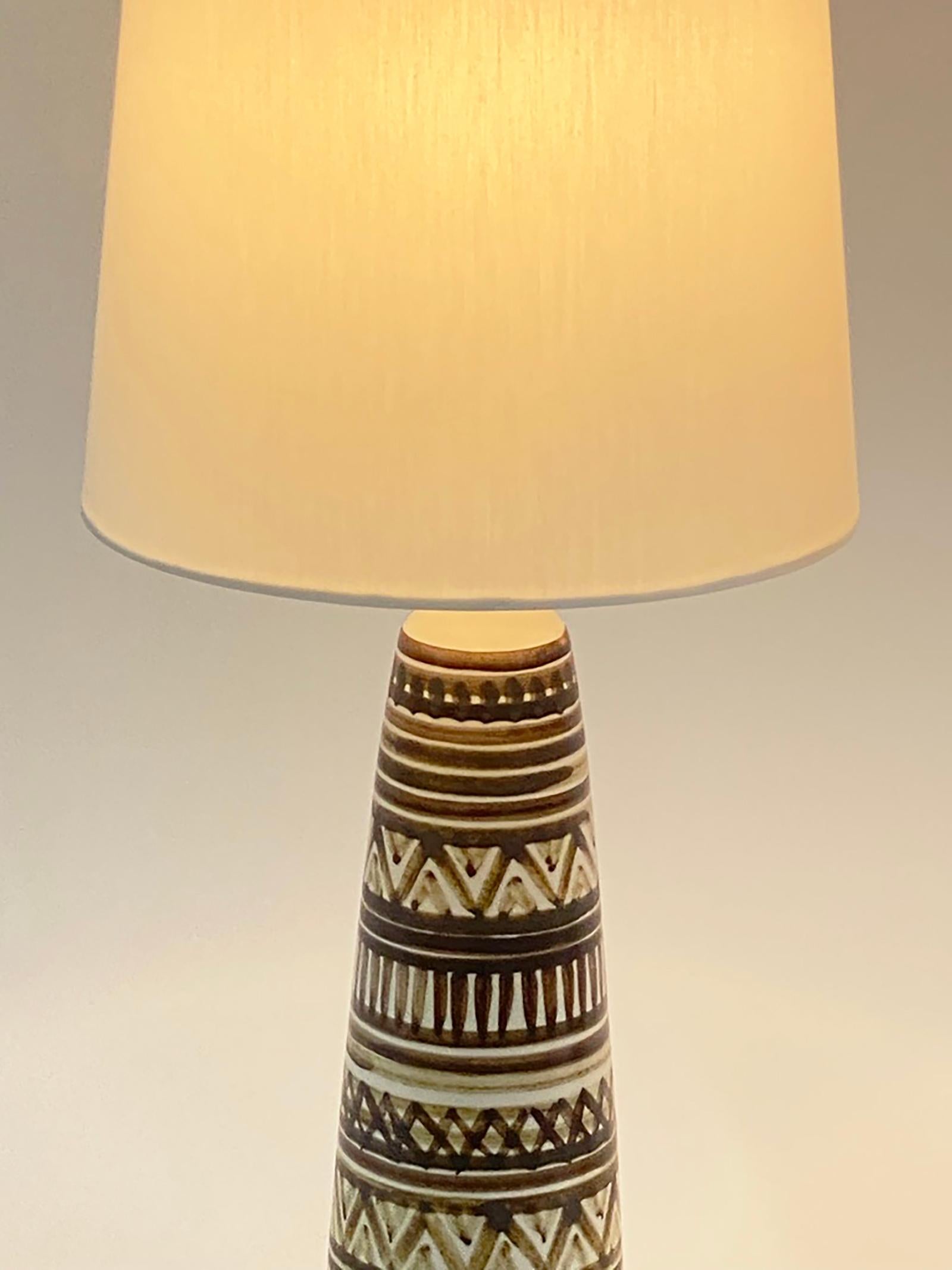 Pareja de lámparas de mesa pintadas a mano de Gunnar y Lotte Bostlund en venta 9