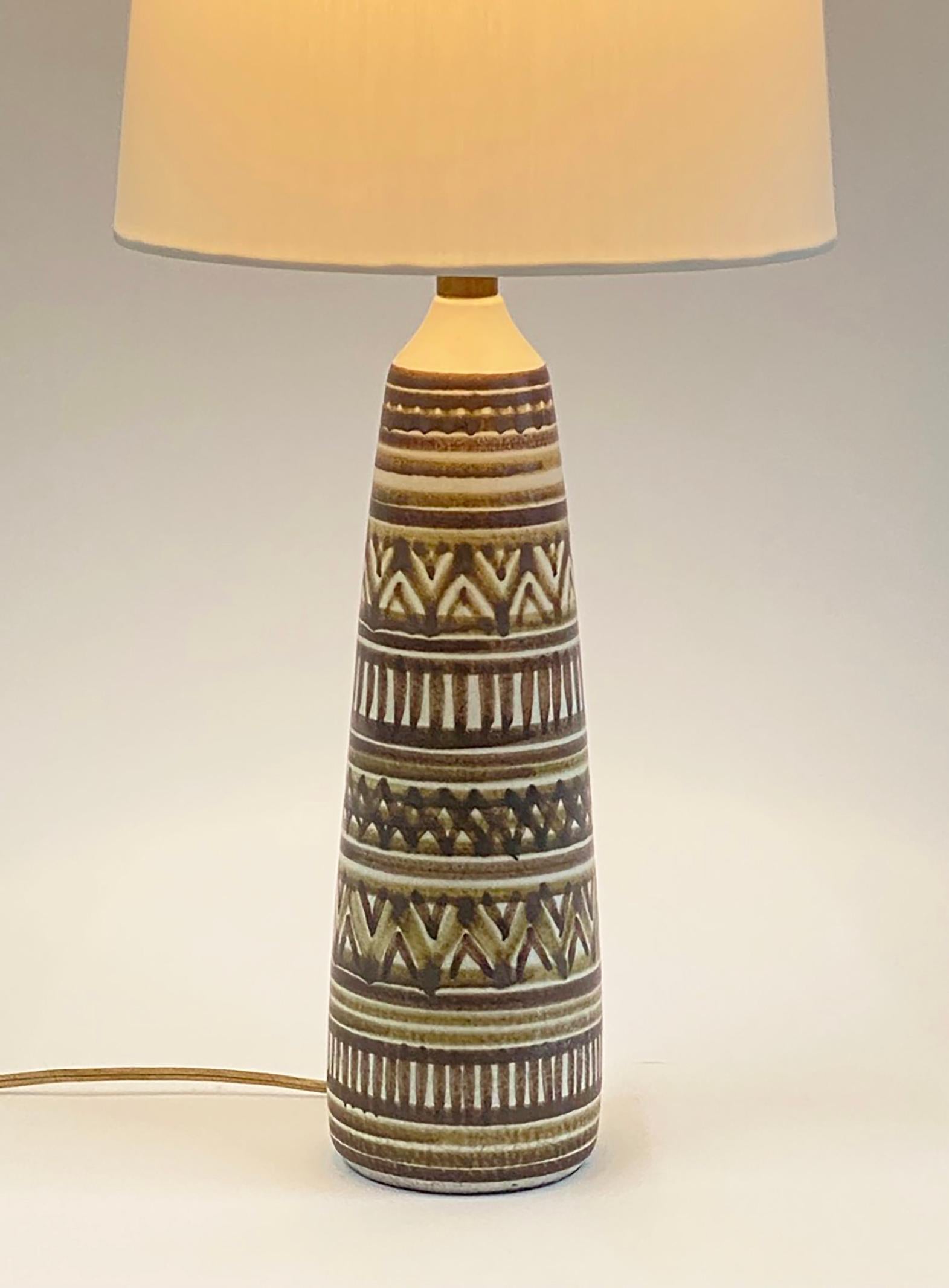 Pareja de lámparas de mesa pintadas a mano de Gunnar y Lotte Bostlund en venta 10