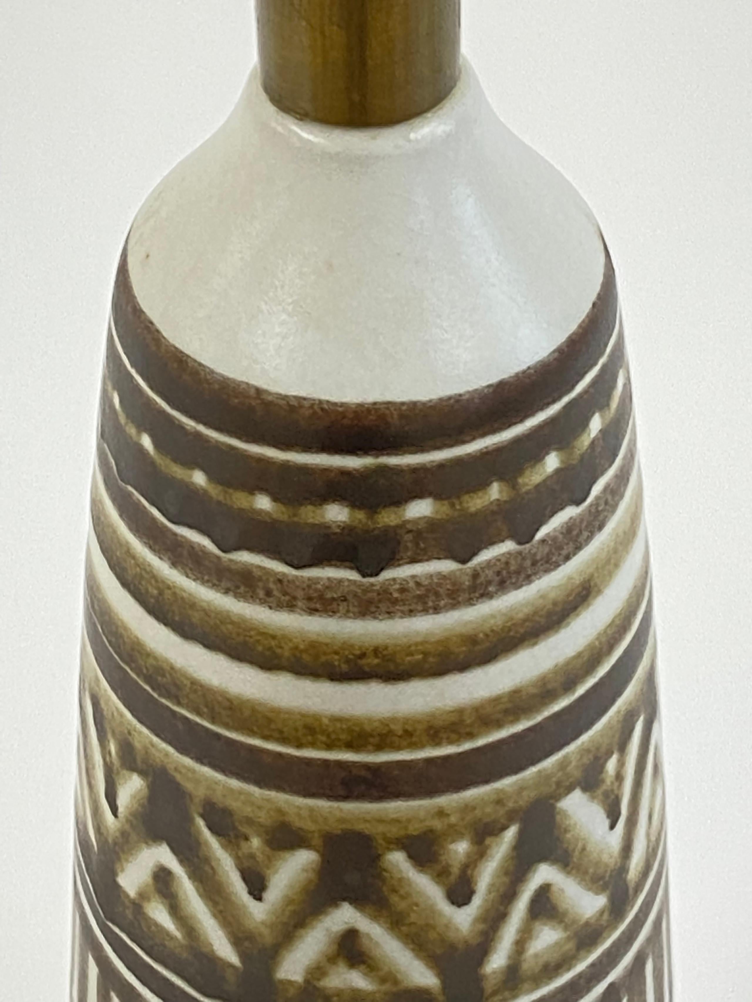 Pareja de lámparas de mesa pintadas a mano de Gunnar y Lotte Bostlund en venta 1