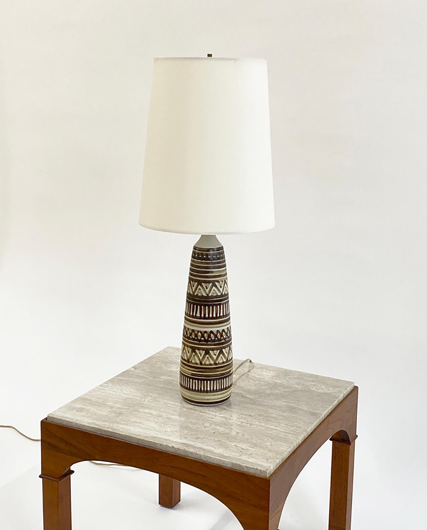 Pareja de lámparas de mesa pintadas a mano de Gunnar y Lotte Bostlund en venta 2