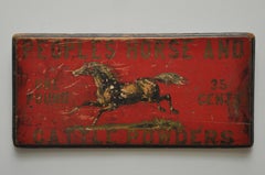 Hand Painted Peoples Horse and Cattle Powder Sign