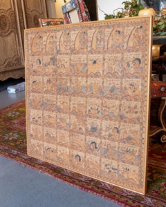 Hand-Painted Picture with Descriptions of the Characters and Animals