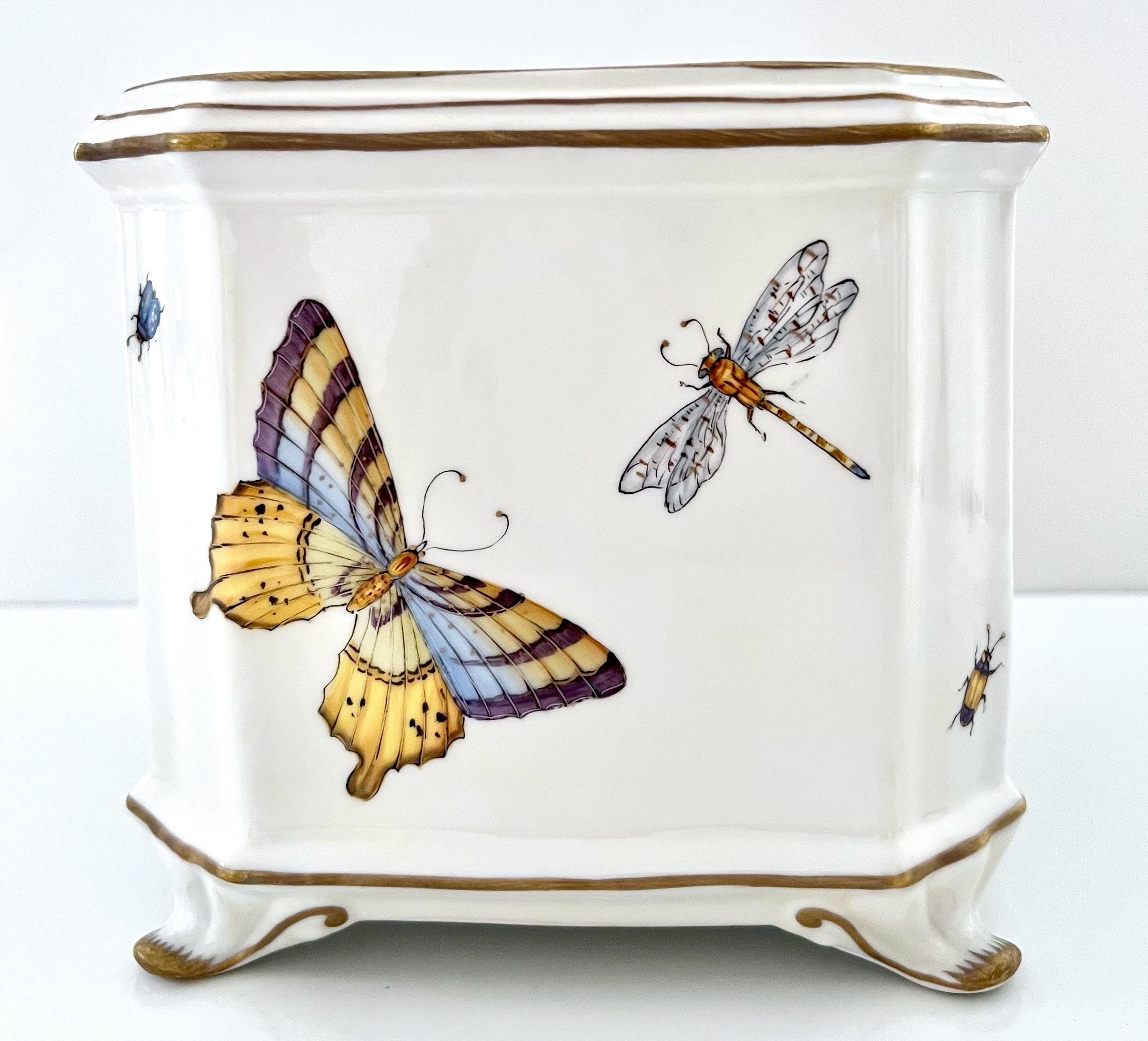 Hand-Painted Hand Painted Porcelain Cachepot Designed by Anna Weatherley