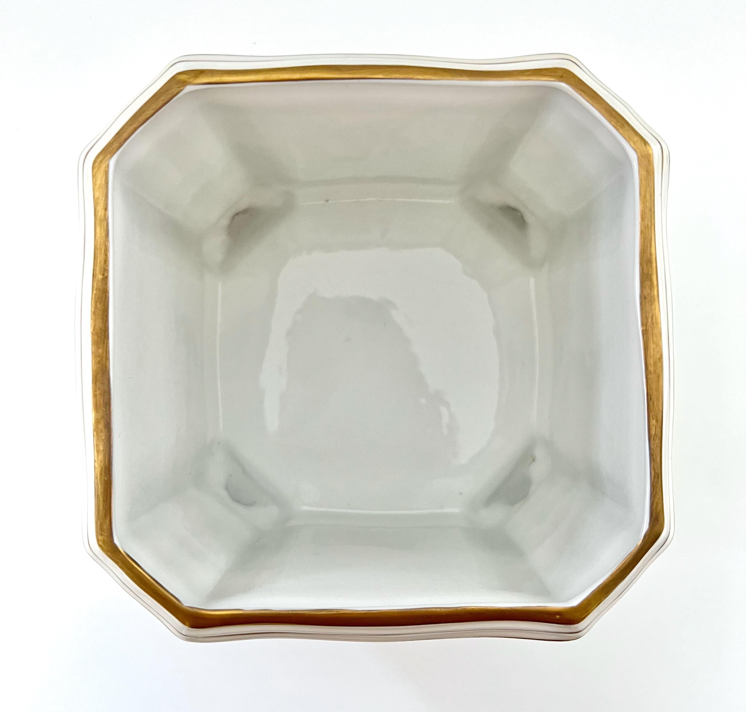Contemporary Hand Painted Porcelain Cachepot Designed by Anna Weatherley