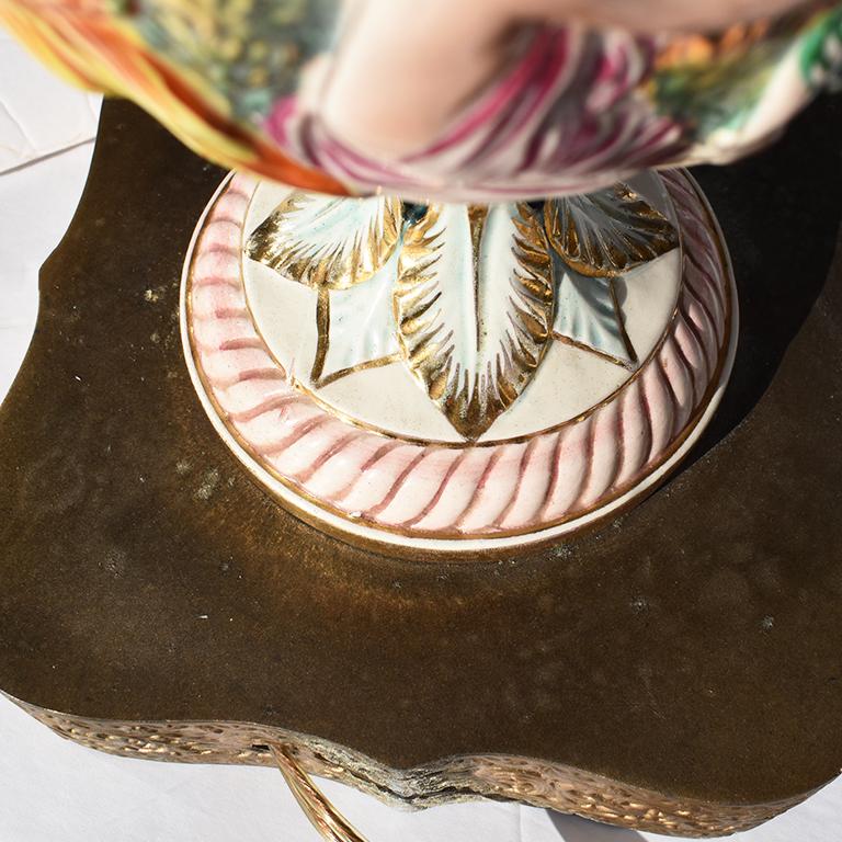 Handbemalte Capo Di Monte-Lampe aus Porzellan des Bacchus, Italien, 19. Jahrhundert, Italien im Zustand „Gut“ im Angebot in Oklahoma City, OK