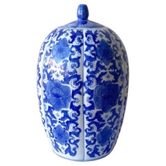 Vintage Hand Painted Porcelain Chinese Ginger Vase