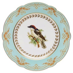 Handbemalter dekorativer Porzellanteller, Frankreich, Ende des 19. Jahrhunderts