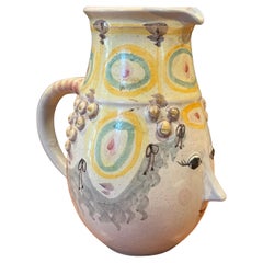 Handbemalter figuraler Krug aus Porzellan mit Henkel von Bjorn Wiinblad