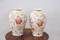 Hand Painted Porcelain Pair of Vase by Thomas Ivory Bavaria, 1948
