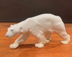 Escultura de porcelana pintada a mano Oso Polar de Bing & Grondahl