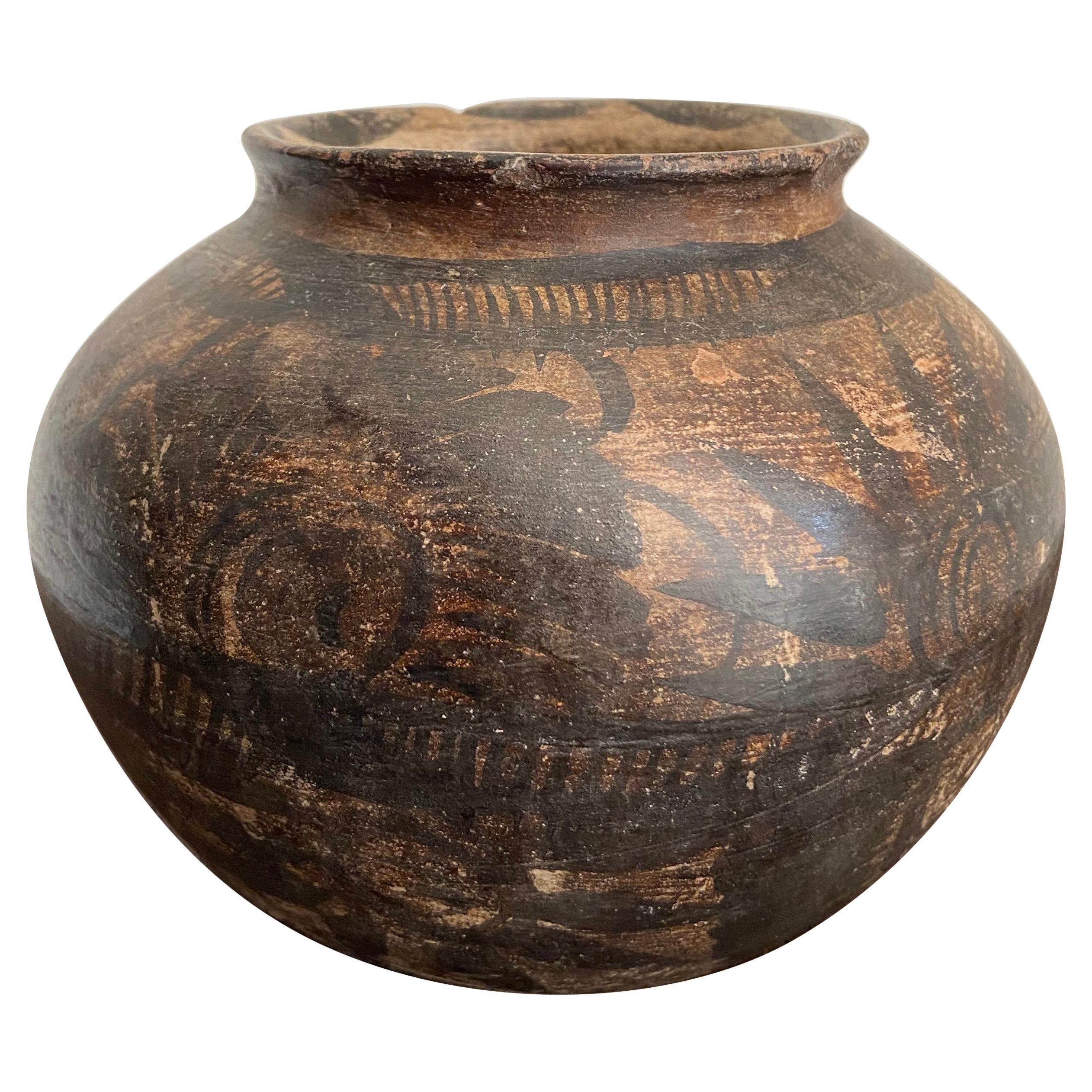 Hand Painted Pot from Mexico
s Huasteca Region, Circa 1970
s