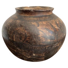 Hand Painted Pot from Mexico's Huasteca Region, Circa 1970's