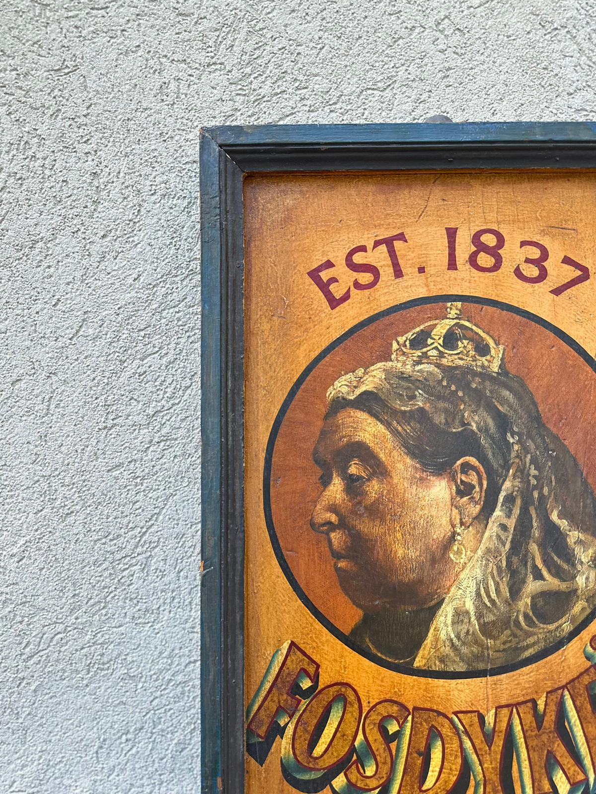 Folk Art Hand-Painted Pub Sign, 1980s For Sale