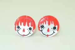Hand Painted Raggedy Ann Mother-of-Pearl Cufflinks