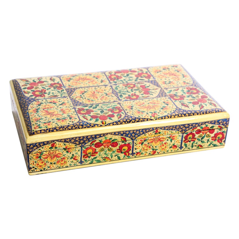Paper Mache Decorative Hand Painted Flat Box at Rs 600/piece, Boxes in New  Delhi